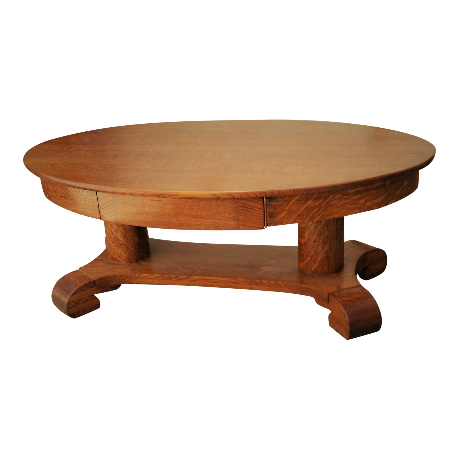 Antique American Tiger Oak Coffee Table Chairish