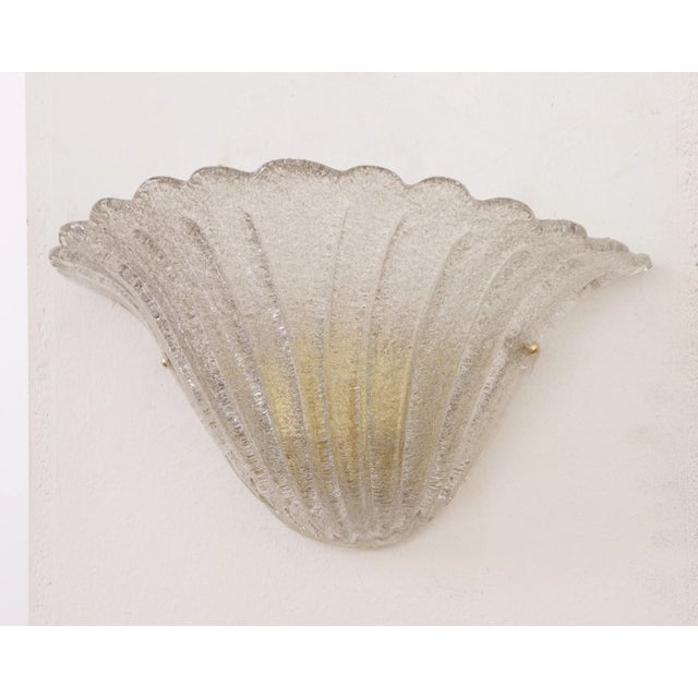 Glass Murano Glass Wall Sconce in Smokey Color with Grit, Italy, 1990s For Sale - Image 7 of 11