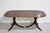 Mid Century Flame Mahogany Banded Dining Table With Extensions 116in For Sale - Image 9 of 12