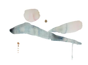 "Sunset No. 15" Contemporary Original Abstract Sunset Watercolor Painting by Elizabeth Becker