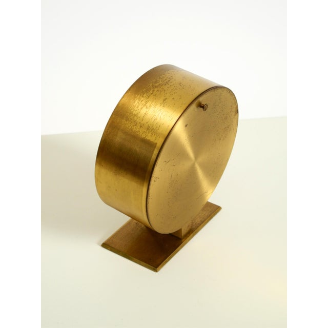 Round Brass Table Clock by Schatz, Germany, 1960s For Sale - Image 14 of 18