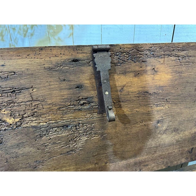 18th Century Oak Chest with Gothic Decoration For Sale - Image 13 of 18