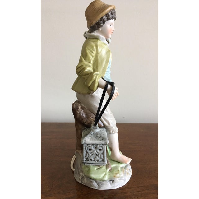 Vintage Boy Holding Light Lantern Figurine Chairish