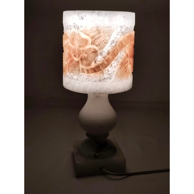 Vintage Spanish Alabaster Table Lamp, 1950s For Sale - Image 12 of 13
