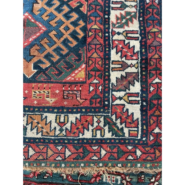 Antique Kazak Runner with “Stutter Design” 3.6 x 9.8 For Sale In Milwaukee - Image 6 of 13