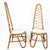 High Back Bamboo Chairs and Table, 1960s, Set of 3 For Sale - Image 6 of 6