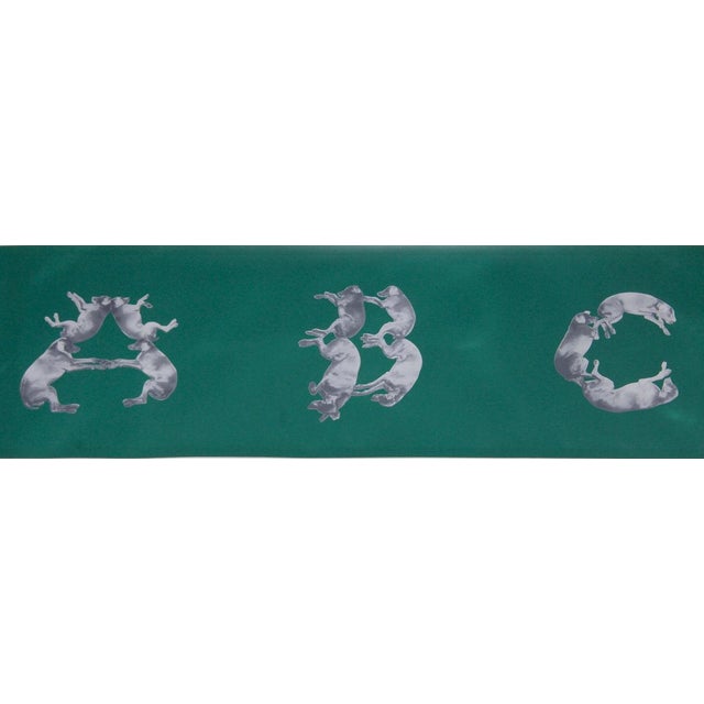 Artist: William Wegman Title: The Alphabet Year: 1993 Signed: No Medium: Serigraph Paper Size: 13 x 360 inches ( 33 x 914...