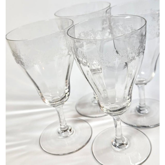 Lacy Victorian Goblets- Set of 4 For Sale - Image 10 of 12