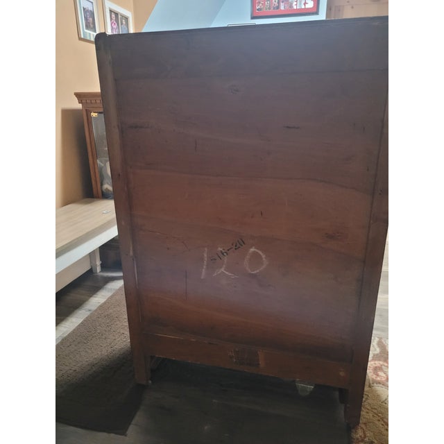 1930s Art Deco Waterfall Highboy Dresser For Sale - Image 4 of 7