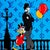 FOV, Chaplin and a Friend, 2022, Acrylic Painting on Canvas For Sale