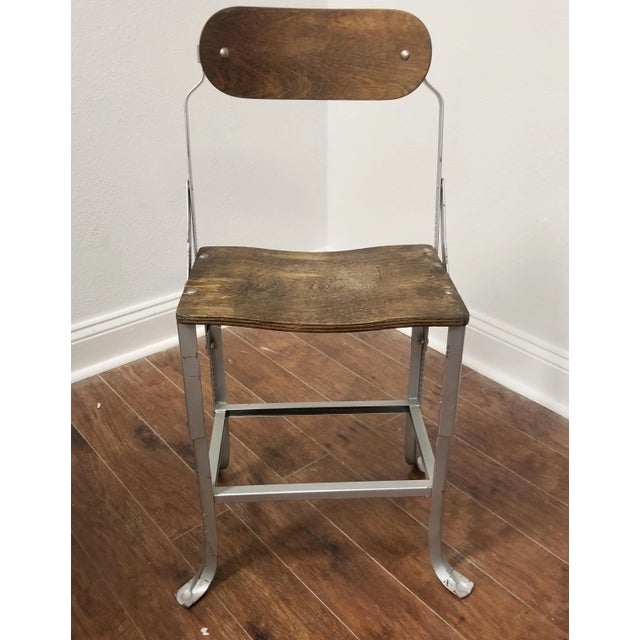 1930's Vintage "No.280" Chicago Factory Office Posture Chairs a Pair