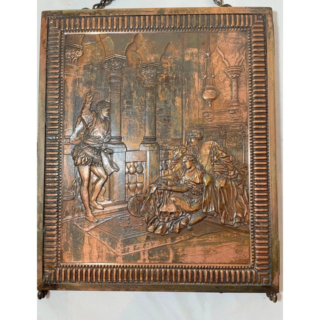 Up for sale is a very high quality antique 19th century triptych travel table mirror. The panels are done out of copper...