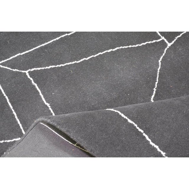 Moroccan Hand Knotted Wool Rug,2'7"X7' For Sale - Image 4 of 4