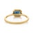 Bezel Set 1.07ct Octagon Blue Sapphire Solitaire Ring Size 5 in 14k Yellow Gold For Sale - Image 9 of 15