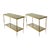 Pair of Circa 1940 Bagues Palmier Bronze Dore Side Tables For Sale