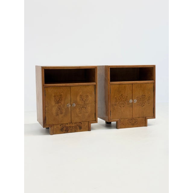 Vintage Art Deco Bedside Tables with Root Wood, 1950s, Set of 2 For Sale - Image 12 of 12