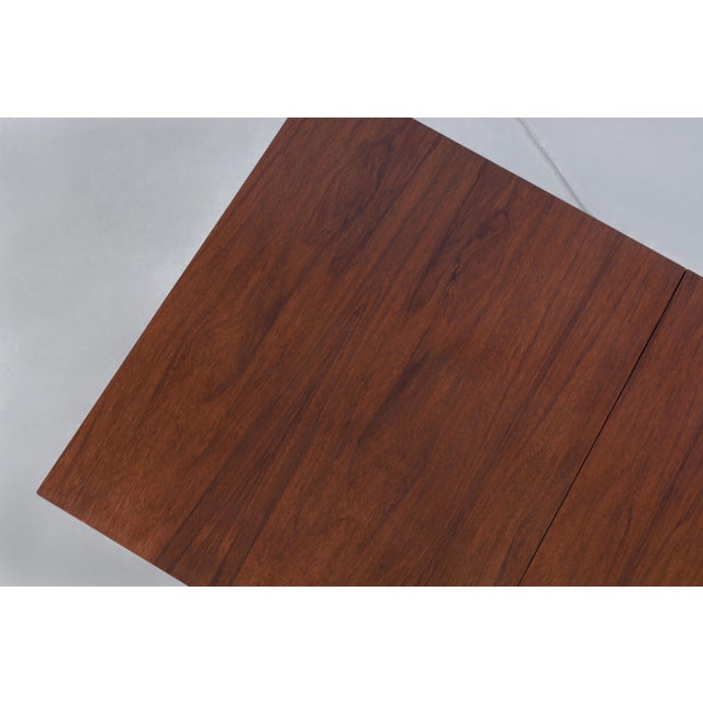Mid-Century Modern Walnut and Brass Expanding Dining Table by Milo Baughman For Sale - Image 14 of 14
