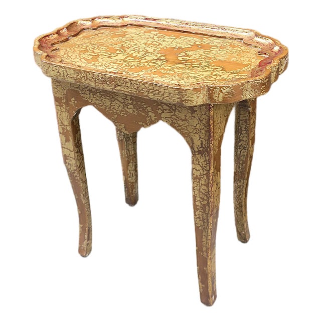 Italian Gold Giltwood Side Table For Sale
