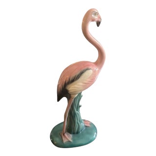 Vintage 1940’s MCM Will George Ceramic Flamingo Statue For Sale