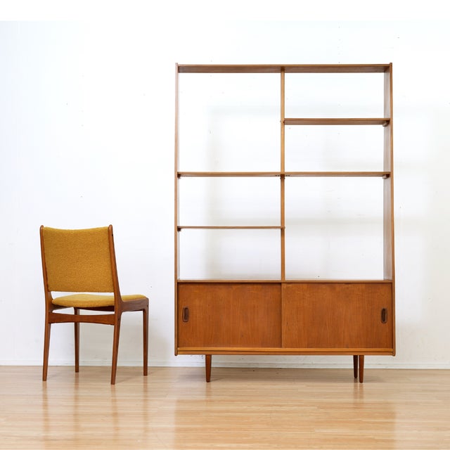 Mid Century Bookcase Room Divider in Teak For Sale - Image 10 of 10