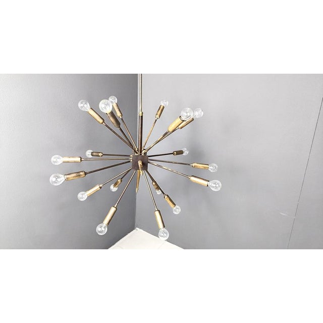 Vintage Brass Sputnik Chandelier, 1970s For Sale - Image 6 of 10