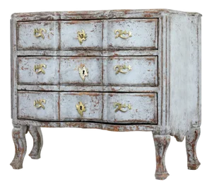 Early 19th Century Swedish Painted Baroque Revival Chest of Drawers, 1820s