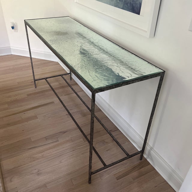 Contemporary Oly Studio Jonathan Mirrored Console Table For Sale - Image 3 of 9