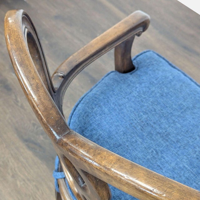 Vintage Wood Dining Chair With Cane Seat For Sale - Image 11 of 14