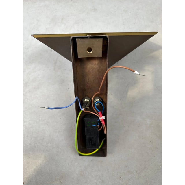 Metal Vintage Wall Lamps in Bronze, Set of 2 For Sale - Image 7 of 11