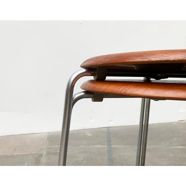 Set of Mid-Century Danish Model 3170 Dot Stool by Arne Jacobsen for Fritz Hansen, 1968 For Sale - Image 13 of 18