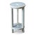 2020s Vivienne 12.75 in. W Round Bone Inlay Side Table with Open Lower Shelf, Blue and White Bone For Sale - Image 5 of 5