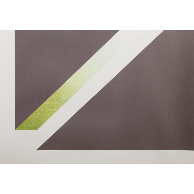 Postmodern Purple Divided Square, Unknown Artist Screenprint, Signed 't. Gowda' and Numbered in Pencil For Sale - Image 3 of 4