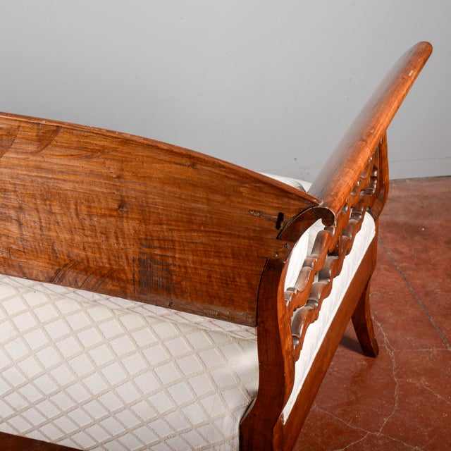 Three-Seater Sofa in Walnut For Sale - Image 17 of 18