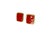 Mid-Century Modern A Pair of Vintage Monet Red Enamel & Gold-Tone Clip-on Earrings – Mid-Century Modern Rectangular Statement Earrings For Sale - Image 3 of 5