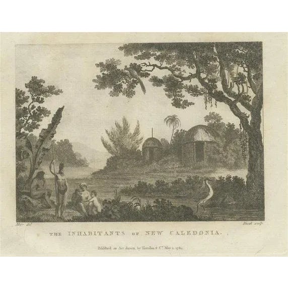 Hamilton & Co., Life in New Caledonia: A Moment from Cook's Voyages, 1784, Print For Sale - Image 6 of 6