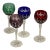 Ajka Crystal Marsala Hand-Cut Wine Glasses, Set of Four For Sale