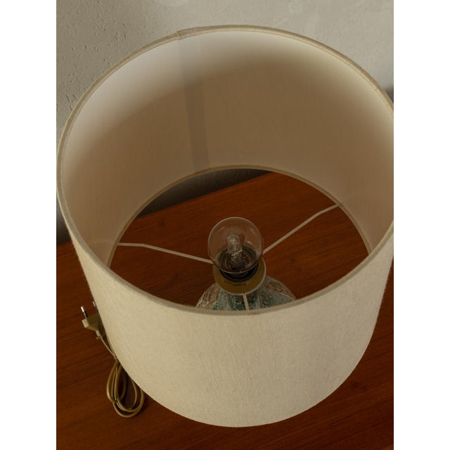 1970s Table Lamp with Decorated Ceramic Base, 1970s For Sale - Image 5 of 7