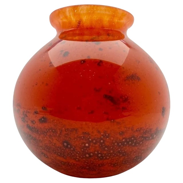 Ikora Art Glass Vase attributed to Karl Wiedmann for WMF, Germany, 1930s For Sale