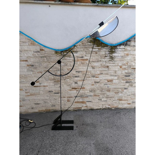 1970s Adjustable Compass Floor Lamp in Steel, 1970s For Sale - Image 5 of 17
