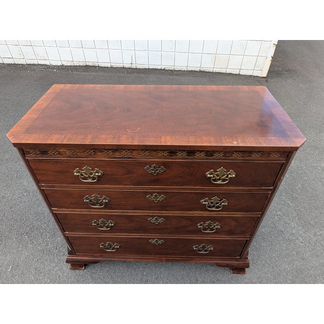 Vintage Baker Furniture Georgian Style Mahogany Chest of Drawers For Sale In Washington DC - Image 6 of 9