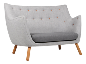Poet Love Seat Sofa with Oak Legs by Finn Juhl, 1940s