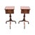 A lovely pair of antique leather top side tables. They were made in England, we would date them to around the 1930’s...