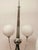 6-Light Chrome Chandelier with Glossy White Sphere Glasses, 1980s, in Flawless conditions. Designed 1980 to 1989 Up to...