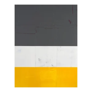 Contemporary Abstract Acrylic on Paper Mounted on Wood Panel Painting "Simple Stuff" by Matthew Langley