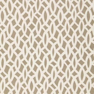 Sample- Schumacher Chain Link Fabric in Flax For Sale
