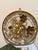 Mid-Century Modern Vintage Mid 20th Century Gold Metal Asian Flower Wall Decor For Sale - Image 3 of 9