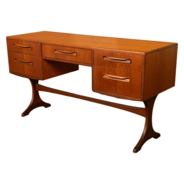 Original Mid Century Modern Danish Style Teak G Plan Furniture "Fresco" Desk Vanity by v. B. Wilkins, 1966 For Sale - Image 9 of 16