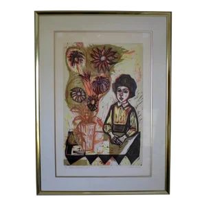 Irving Amen "Eyes of Wonder #3" Signed Artist Proof Framed Woodblock Print