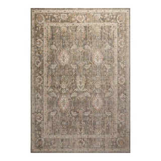 Chris Loves Julia x Loloi Rosemarie Sage / Blush 11'-6" x 15'-6" Area Rug For Sale