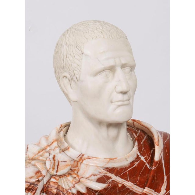 Vintage Portrait Bust of Roman Emperor Otho, 20th Century, Carrara Marble For Sale - Image 9 of 15